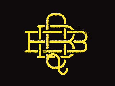BBQ Monogram badges bbq brand crest icon identity letter lock up logo mark monogram typography