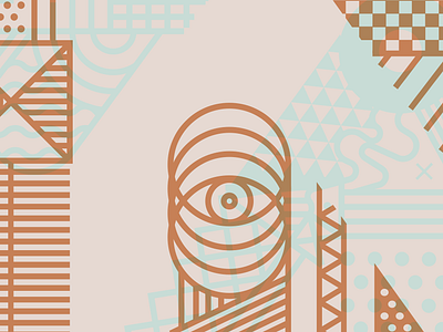 Crops and Patterns circle crop design experiment illustration lines muted overlay pastel patterns