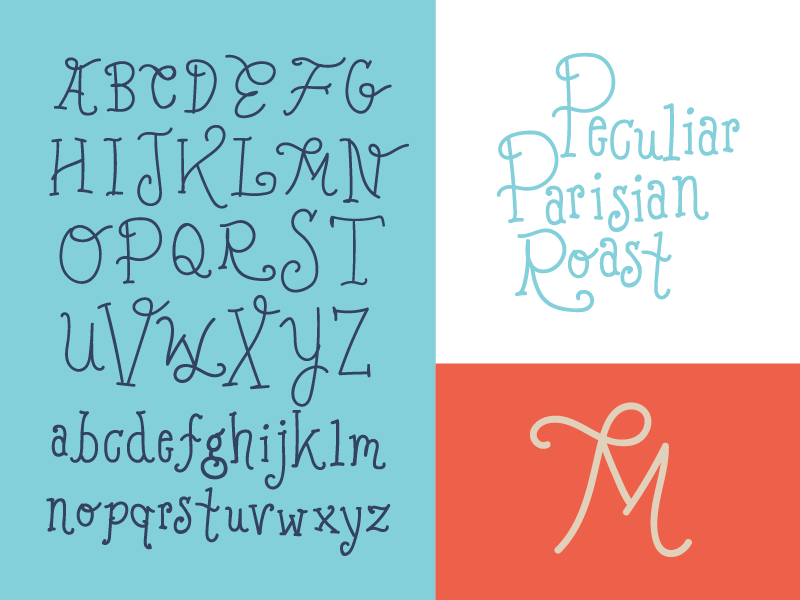 Tinker Type display coffee loose specimen lettering hand whimsical font type identity brand