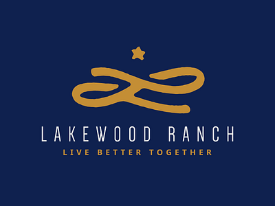 Lakewood Ranch branding home id identity initial l logo mark ranch star type