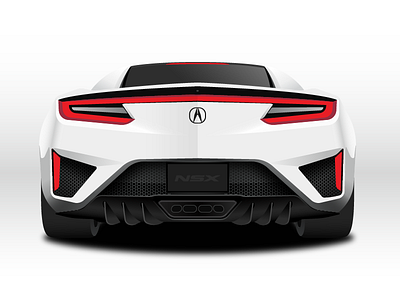 NSX acura car design gradient illustration lines max
