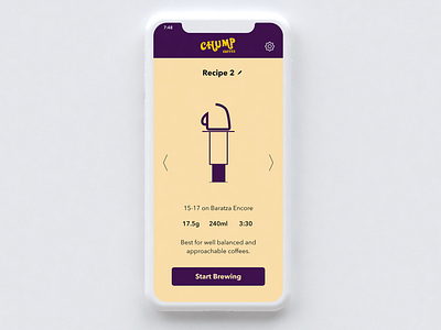Coffee App - Recipe Screen app design ui
