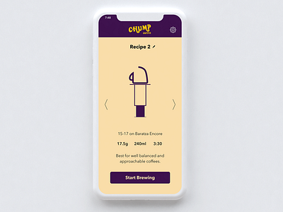 Coffee App - Recipe Screen