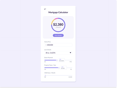 100-day design challenge #004 calculator design mortgage calculator ui