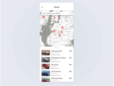 100-day design challenge #029 app design app map car rental app mobile app ui