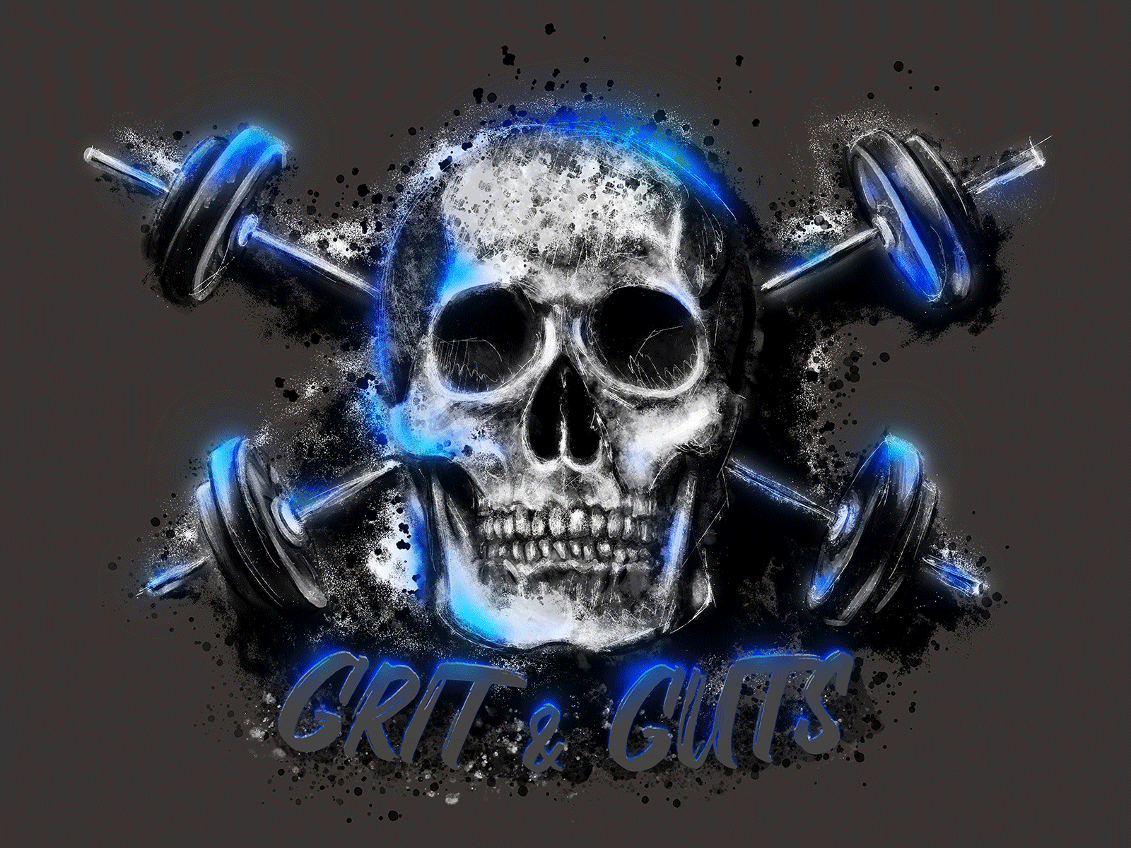 Grit & Guts digital gym illustration lifter logo motion motion graphics motion logo photoshop