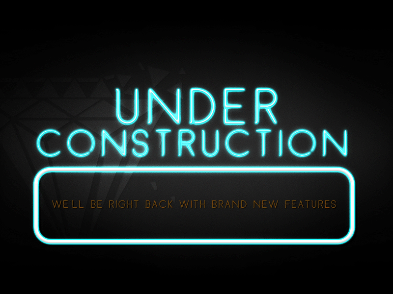 Website Under Construction Graphic abstract branding design digital gif illustration motion neon photoshop typography ux web web design website design