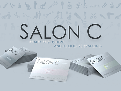 Salon C, Re-Branding brand brand design brand identity branding cosmetology digital dimension hair illustration local logo photoshop re brand re branding rebranding salon salon c vector