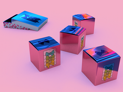 Baby Bow Illustrations, Holographic Packaging