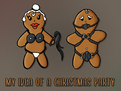 BDSM Gingerbreads bdsm christmas digital funny gingerbread gingerbread man hilarious humor illustration vector