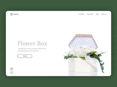 Flower Box. Website for creating individual flower boxes design flower flower box minimalism minimalism design ui uidesign web webshop website