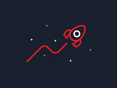 Rocket Boost logo red rocket