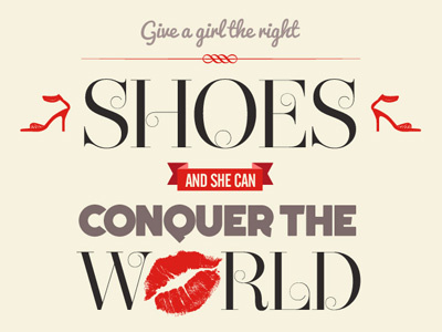 Shoes infographic quote typography