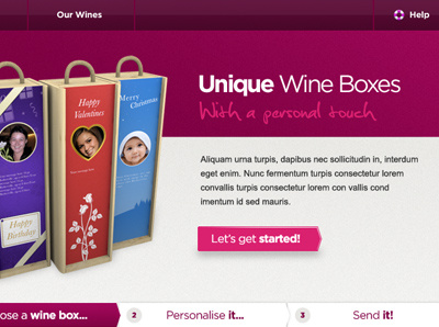 Unique Wine Boxes design web