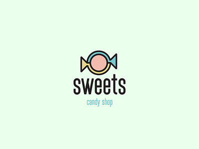 Sweets Candy Shop Logo branding design illustrator logo logo design mascot logo vector