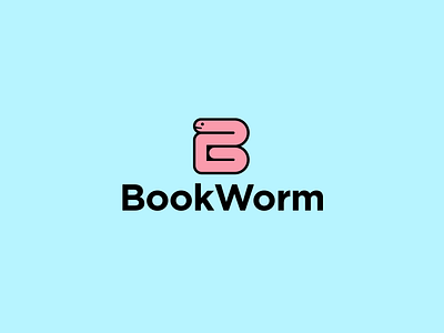 BookWorm Logo branding design illustrator logo logo design mascot logo vector
