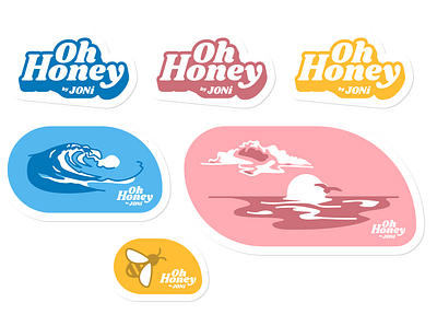 Oh Honey by JONi Music Stickers cute design illustration merch music sticker