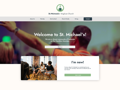 St. Michael's Anglican Church Web UI Prototype church graphic design interface ui web design
