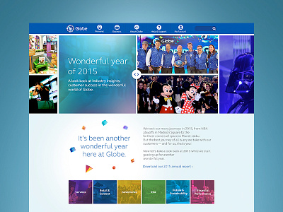 Globe Telecom Annual Review for 2015 2015 carousel globe grae joquico review rwd telecom web year year in review yearend
