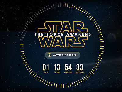 Star Wars Countdown countdown dark force space star wars stars