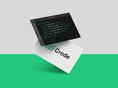 Crode Business Cards cards design dope dribbble flat graphic logo logo design minimal shot