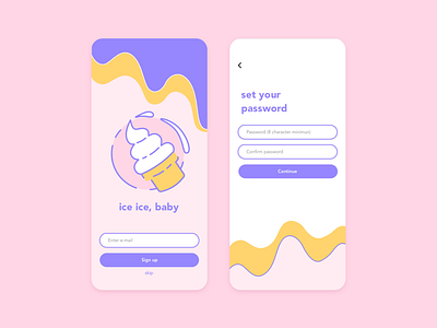 ice cream sign up (Daily UI 1)