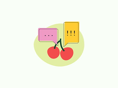 communication - kiwi design studio cherries cherry communication illustration teamwork
