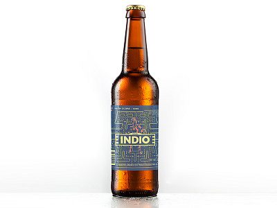 Indio 120's beverage drink illustration label packaging