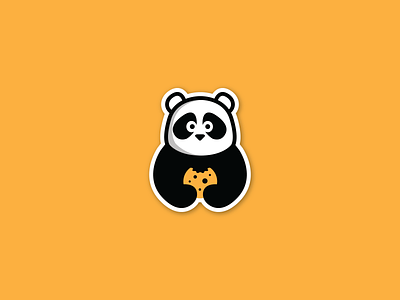 Panda branding flat icon illustration logo vector