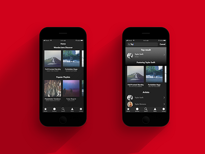 iOS Music App app design ui ux