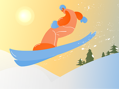 Skiing art character chill cool design flat design flat illustration illustration man ski snow sports vacation vector