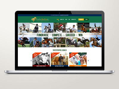 Web Design For A Horse Riding Sports Company branding clean design flat landing layout page responsive simple web website