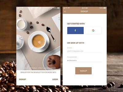 Daily UI #001-Sign Up coffee dailyui design signup uidesign