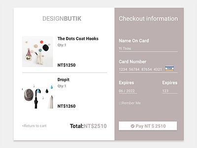 Daily UI #002-Credit Card Checkout card checkout credit daily design ui uidesign