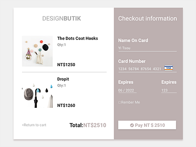 Daily UI #002-Credit Card Checkout