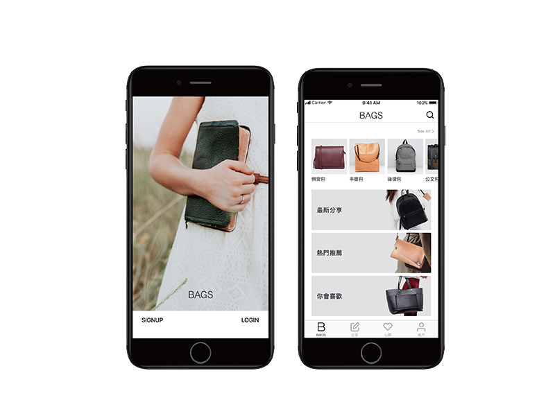 BAGS APP by tsouyi on Dribbble