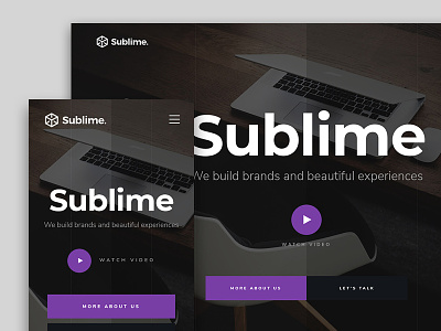 Sublime - Free HTML Website Template for Agencies agency free freebie html landing page onepage portfolio template ui ux website