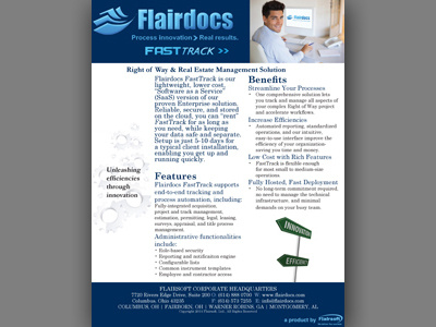 Flairdocs/Flairsoft FastTrack Brochure brochure brochures design event flyer flyers graphic item print product showcase software