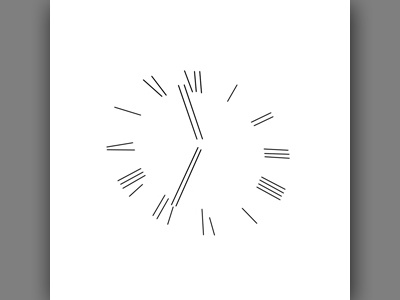 Abstract Clock Line 4 abstract clock composition design illustration line minimal