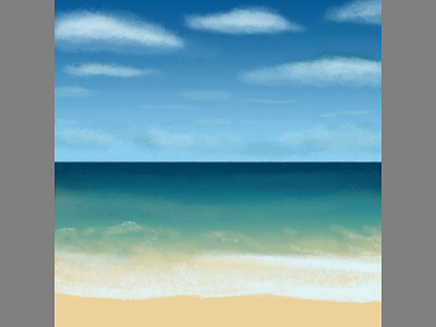 Beach Painting beach illustration instagram ocean painting sea social media waves