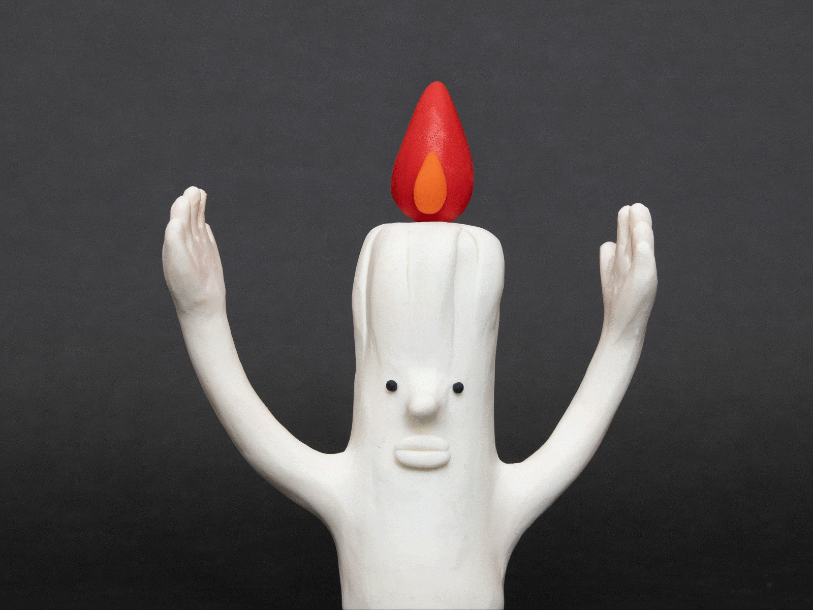 Protect the Flame animated gif animation candle character design clay claymation fire flame gif loop animation mourning plasticine stop motion