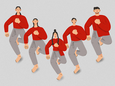 Sheng Jian (Fighters) character design kungfu modern dance performance street dance taiwan