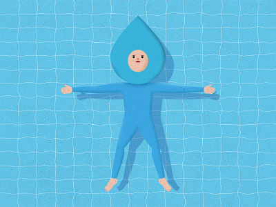 Be Water My Friend bruce lee character design quote swimming pool water