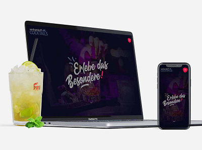 Cocktails - Website Design / Photography bbry beverage butterberry cocktails landingpage photography responsive ui ux web webdesign website