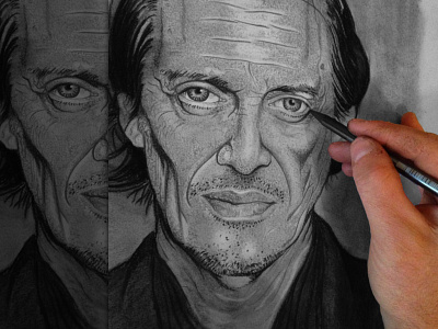 Steve Buscemi drawing famous hand drawn illustration illustrator pencil drawing sketches sketching steve buscemi