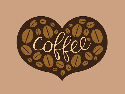 The Coffee Lover's Heart branding coffee coffee beans graphic design illustration product design vector