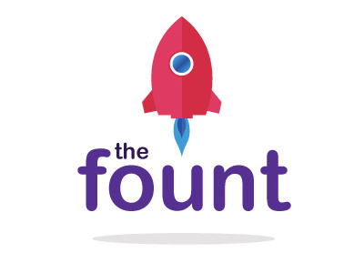 The Fount flat style design logo logo designer logo design icon logos