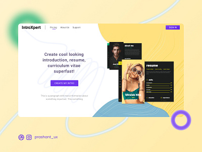 IntroXperts Landing Page