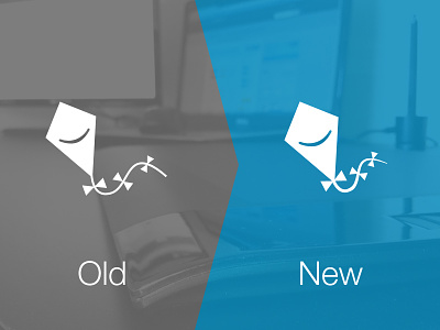 Refining Logomark kite logo rebrand