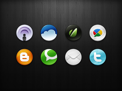 More Social Icons (64x64) 64 x 64 blogger email envato podcast social media technorati twitter